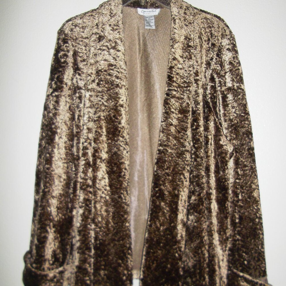 Connected  Swing Open Front Jacket Brown sz 3X